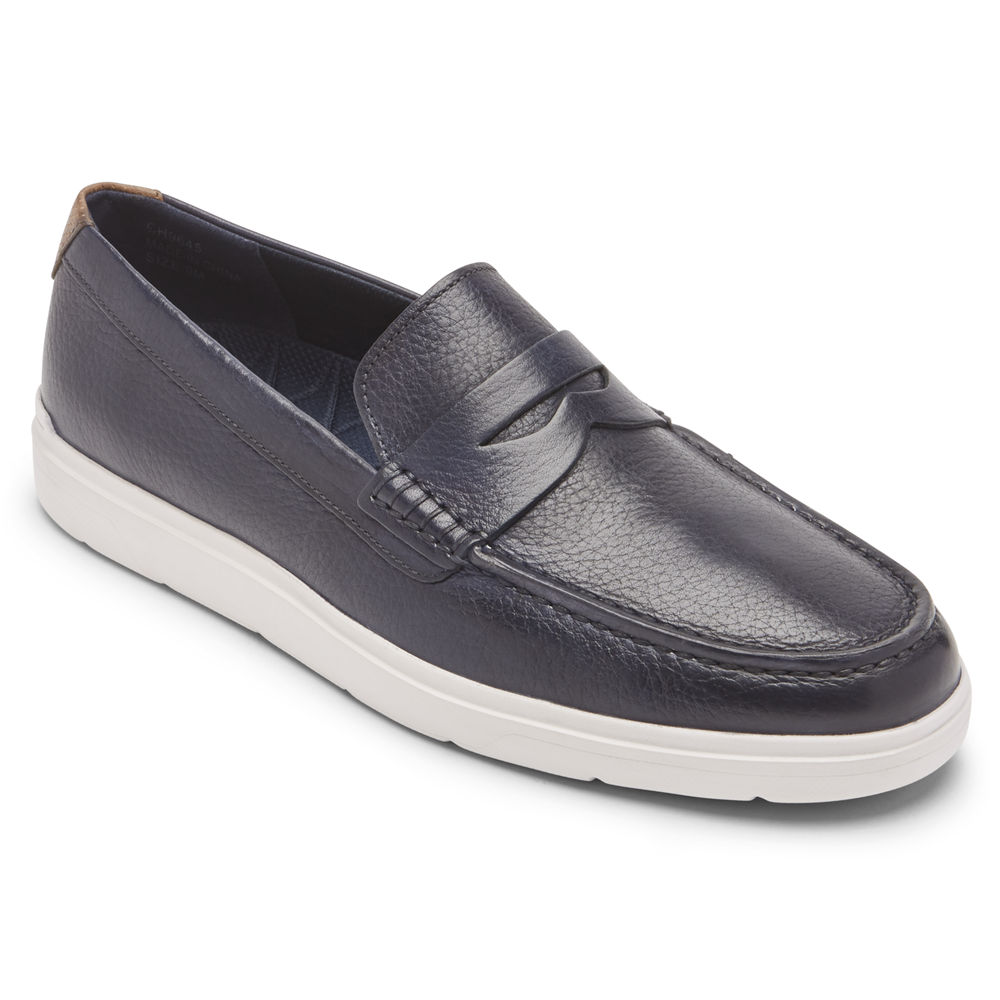 Mocassins Rockport Homem Azuis - Total Motion Lite Penny - 47985TRXI